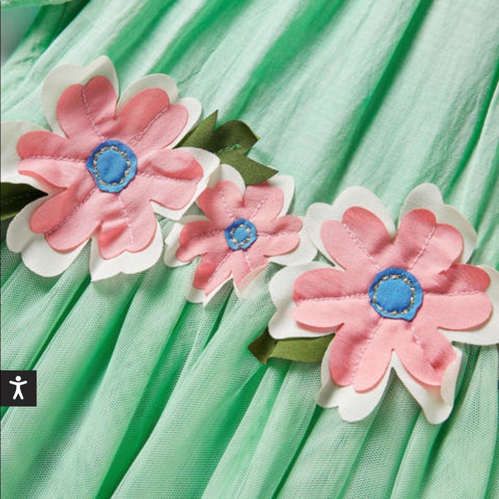 NWT Mini Boden Flower Appliqué Dress - Picture 3 of 11